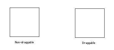 Interacting with non-draggable and draggable Canvas widgets
