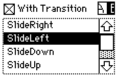 Thumbnail preview of several transition animations